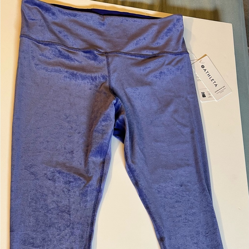 Athleta Elation Velvet Tights - Petite Large - Picture 2 of 4